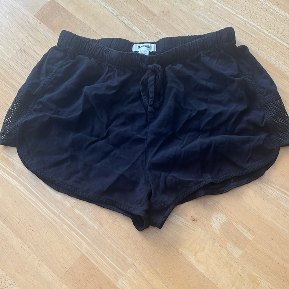 Black garage shorts